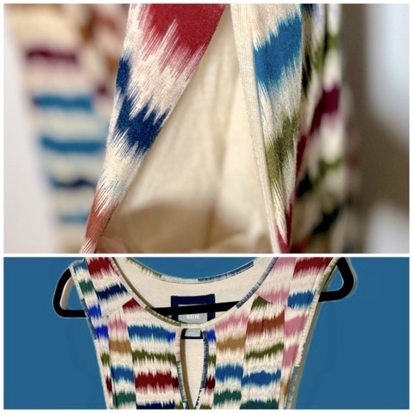 Anthropologie Mauve Sennebec A-Line, Stretchy, Keyhole Midi Dress w/ Pockets XXS - Picture 9 of 15